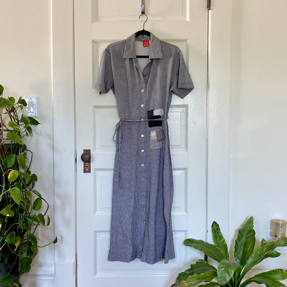 REWORKED LIZ CLAIBORNE || PATCHWORK GINGHAM DRESS